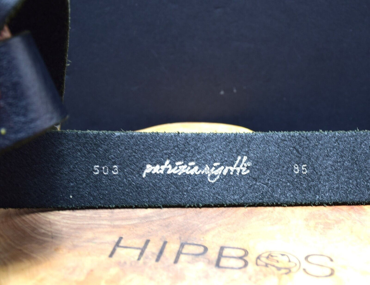 Patrizia Rigotti Womens Belt Vintage Leather Jeans Waist Belt Black Size 32