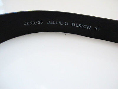Bellido Design Mens Belt Vintage Leather Jeans Belt Black Size 36