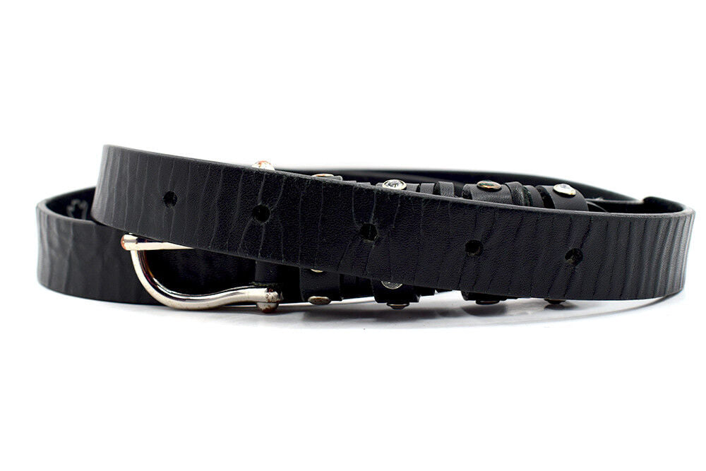 Esprit Womens Belt Leather Jeans Skinny Belt Black Size 38