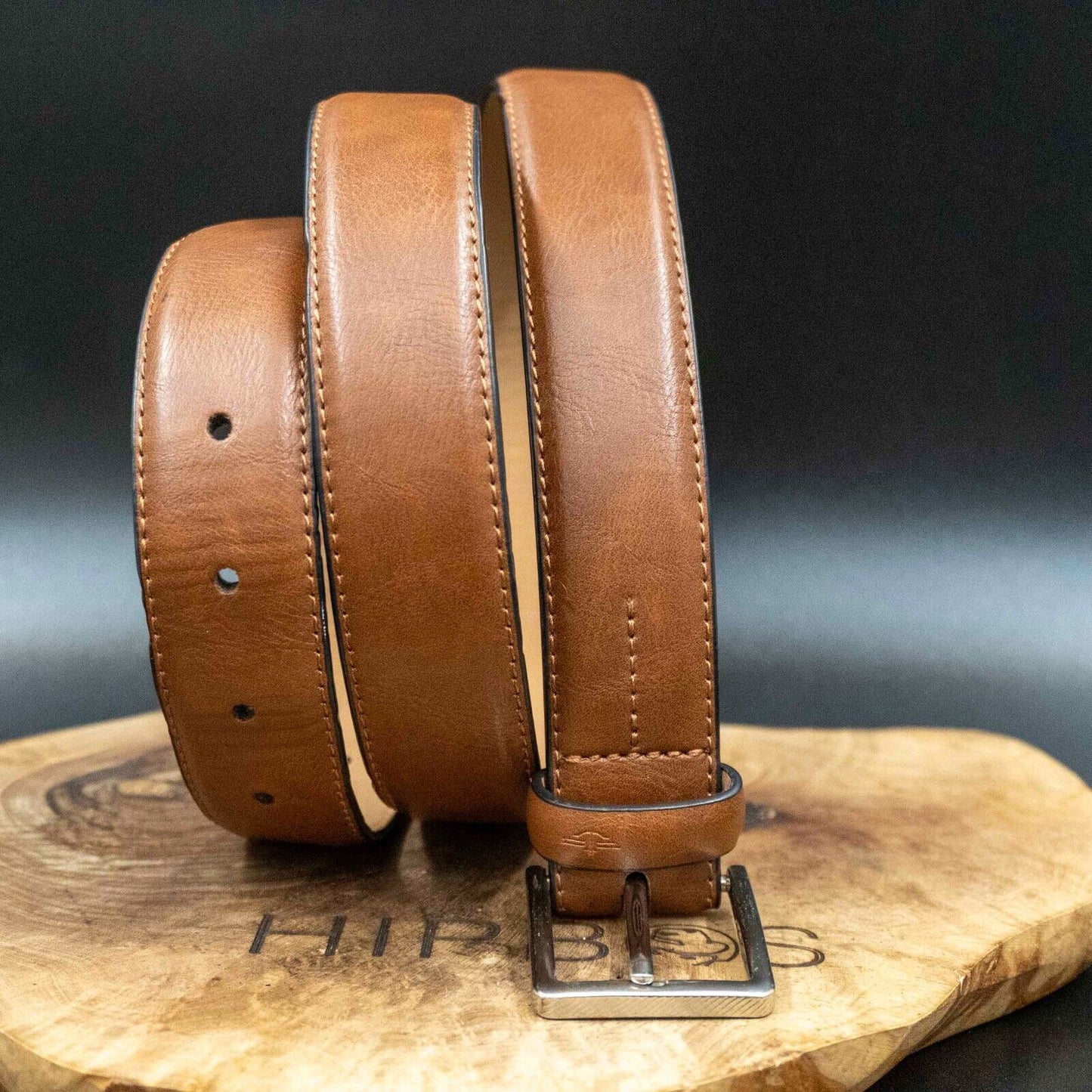 Dockers Mens Belt Synthetic Leather Classic Jeans Belt Brown Size 38