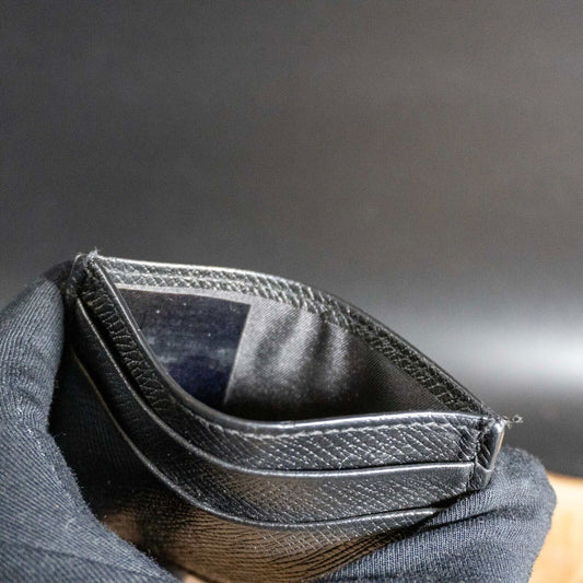 Hugo Boss Mens Wallet Leather Card Holder Wallet Card Wallet Black