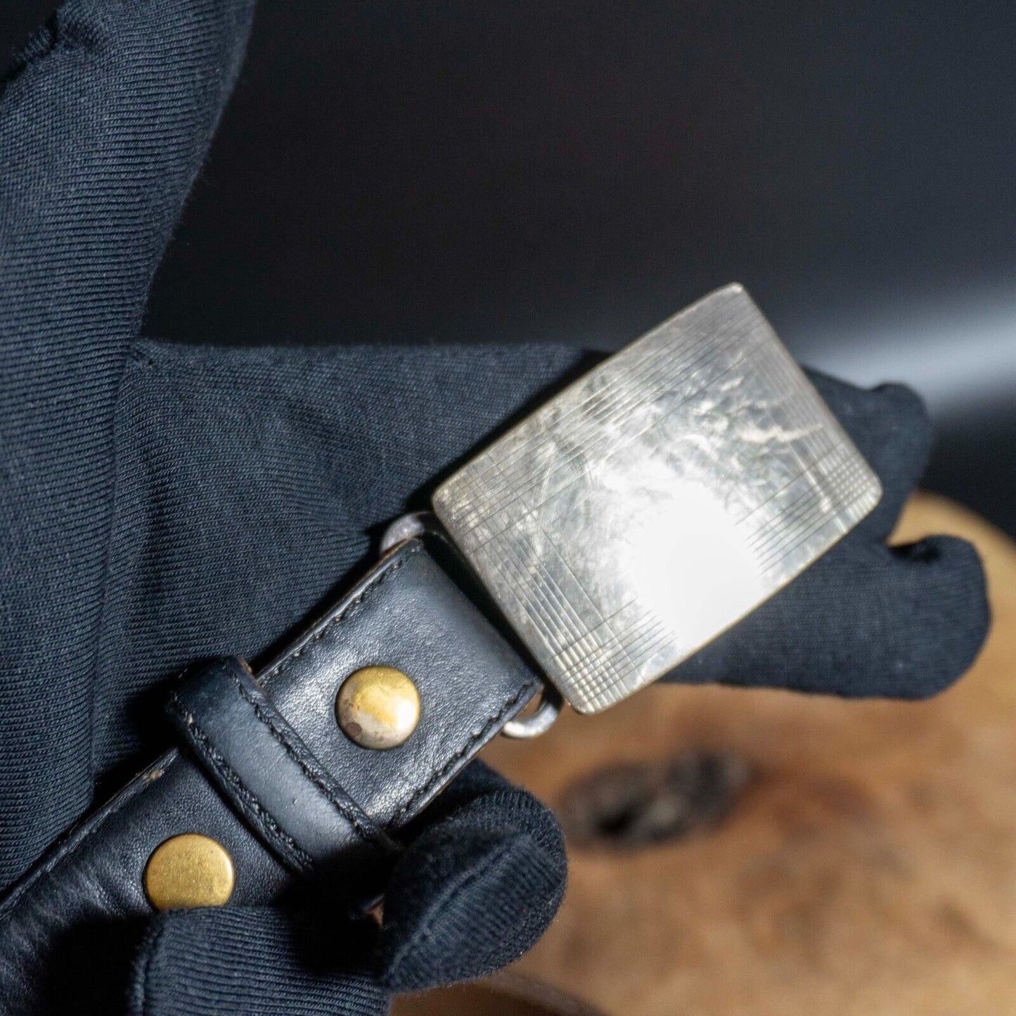 Tiffany & Co Mens Belt Vintage Classic Sterling Silver Buckle Belt Size Brown 36