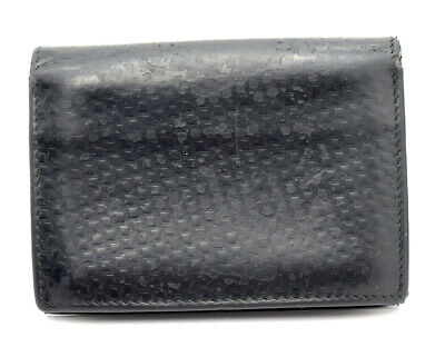 Autentiška Dunhill odinė Bifold kortelė vizitinių kortelių laikiklis Piniginė juoda