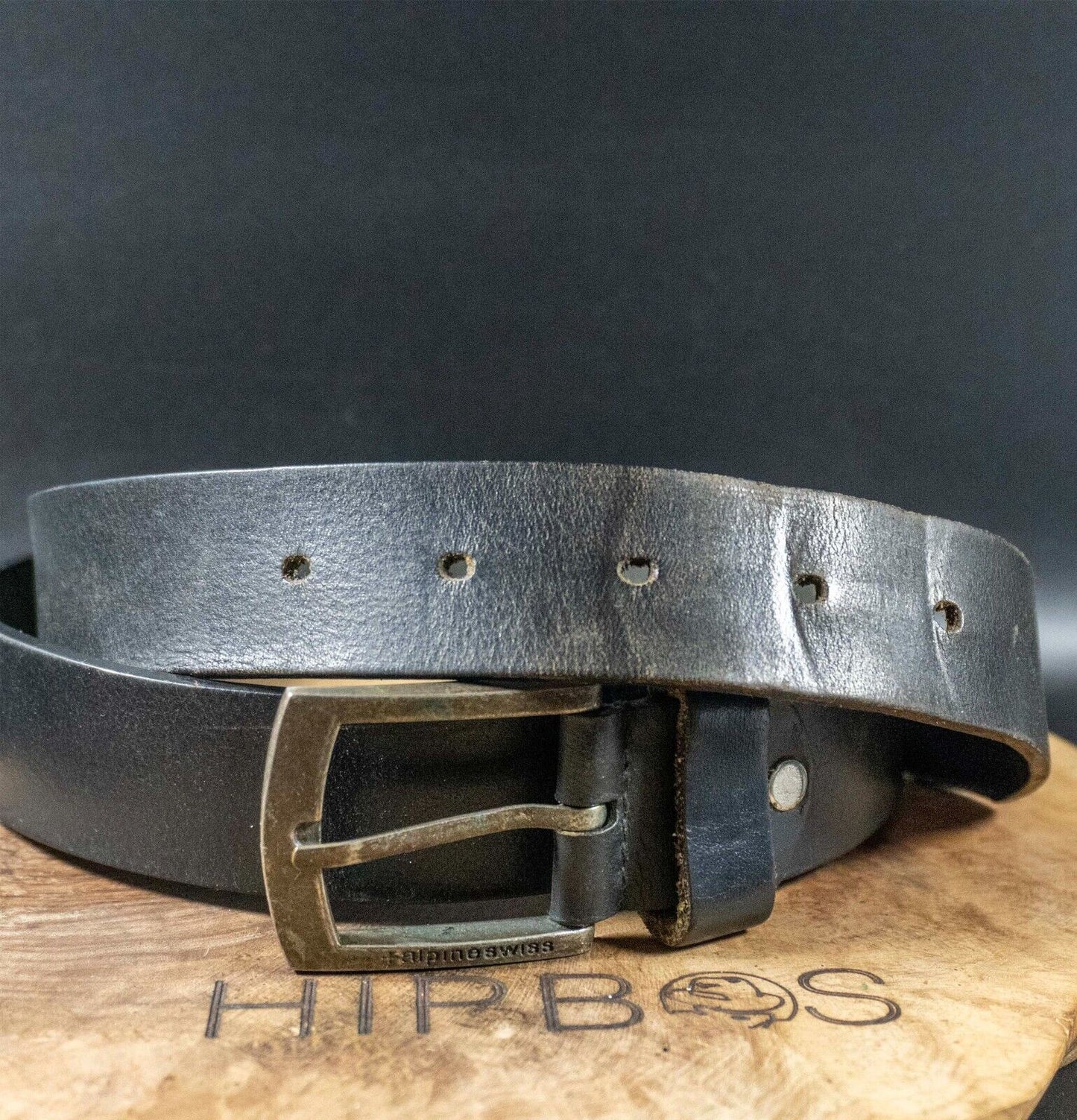 Alpine Swiss Mens Belt Leather Jeans Belt Black Size 38