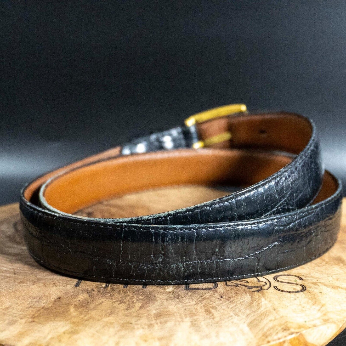 Brighton Mens Belt Vintage Belt Leather Jeans Belt Black Size 38