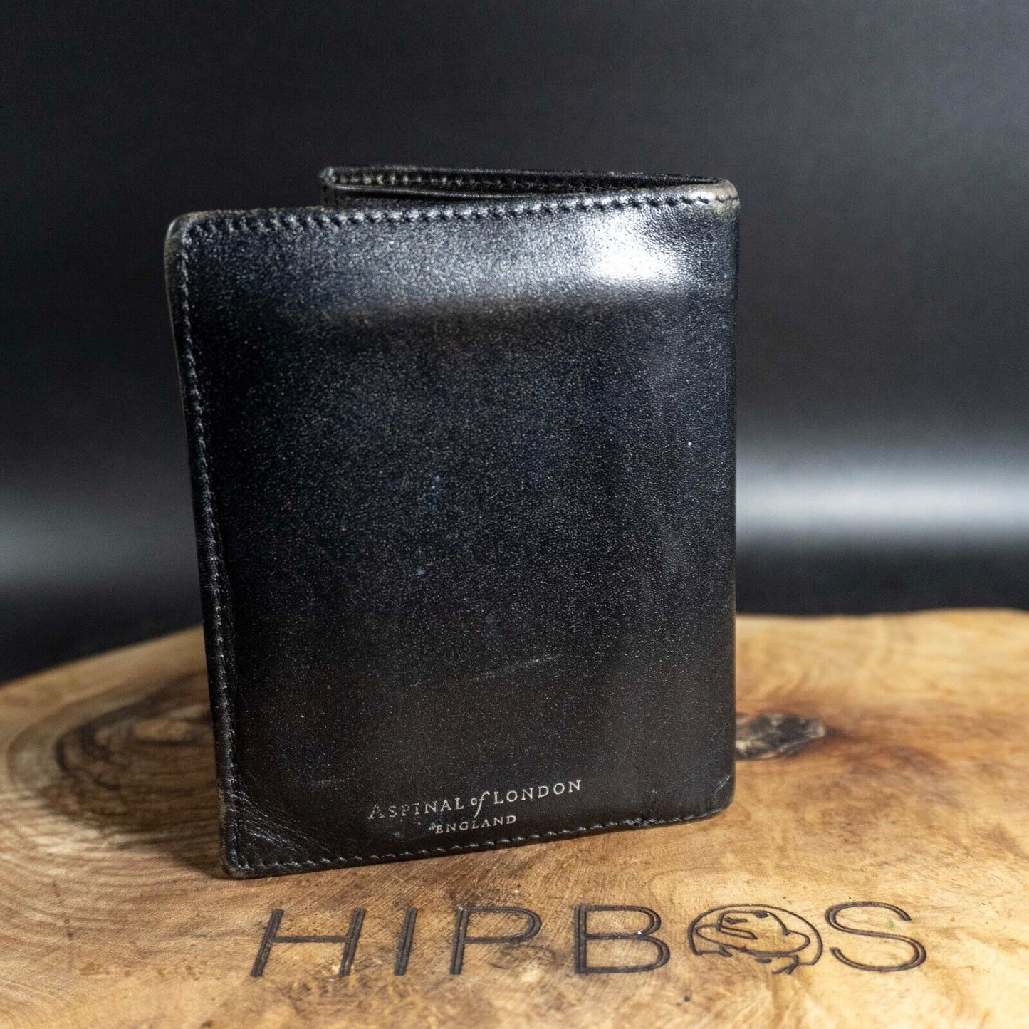 Aspinal of London Mens Wallet Leather Bifold Card Wallet Black