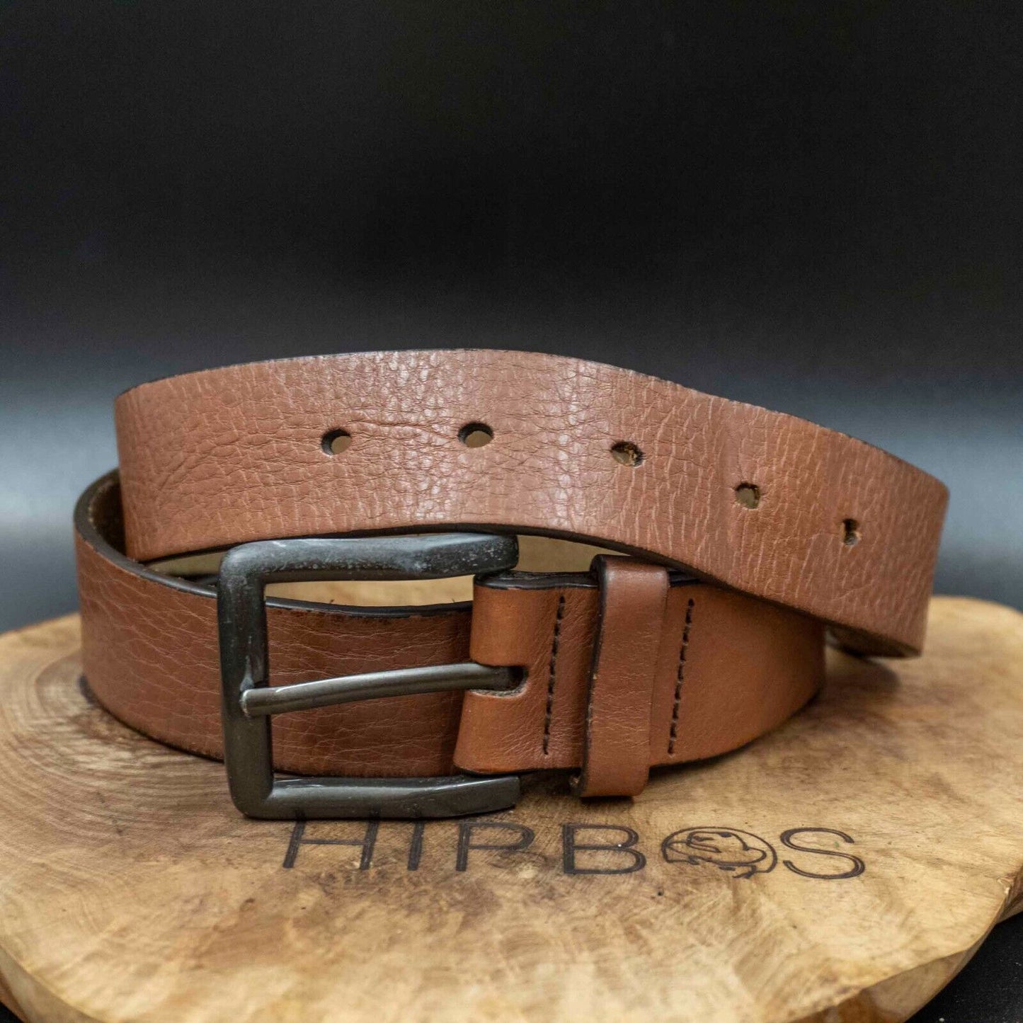 Dockers Mens Belt Vintage Leather Jeans Belt Brown Size 32