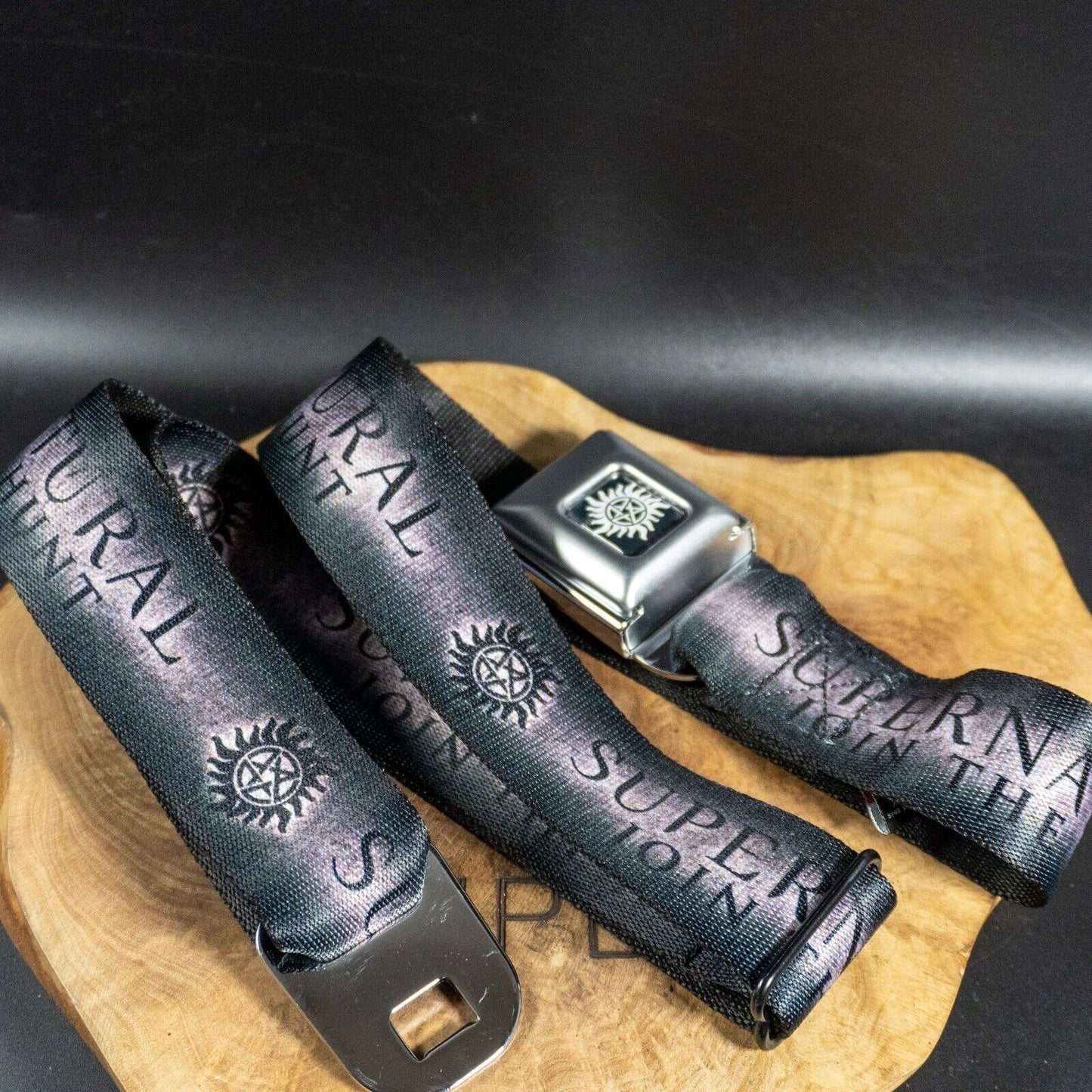 Buckle Down Fabric Webbing Belt Supernatural Logo Seatbelt Belt Regular 24"-38"