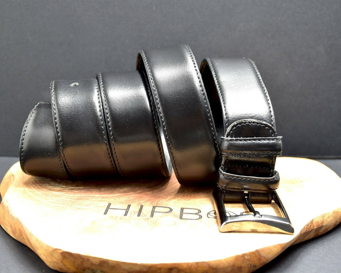 Fabio Toma Mens Belt Classic Leather Italian Belt Black Size 38