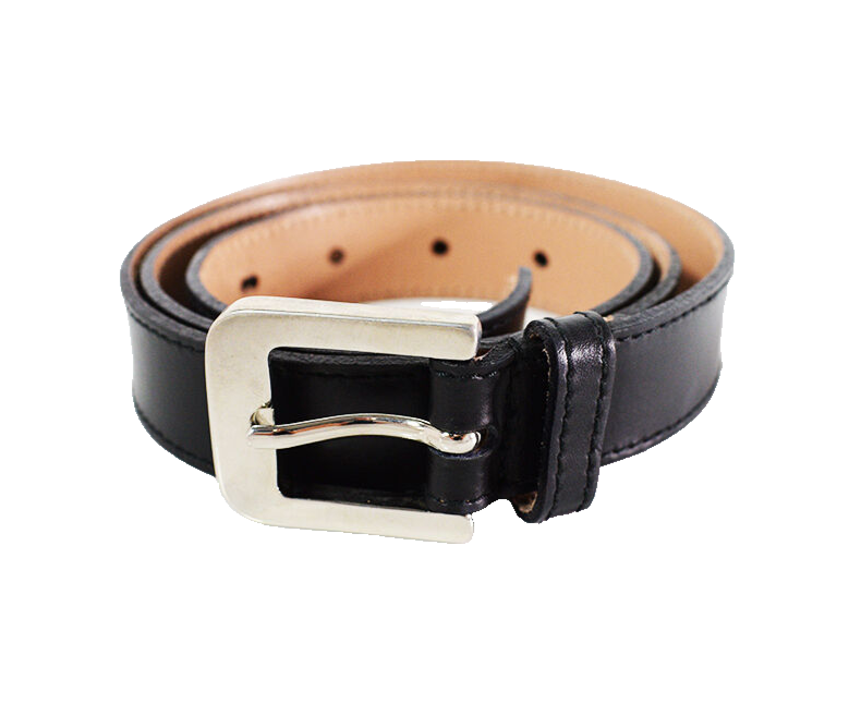 AW Accessories Womens Belt Leather Italian Belt Black Size 32