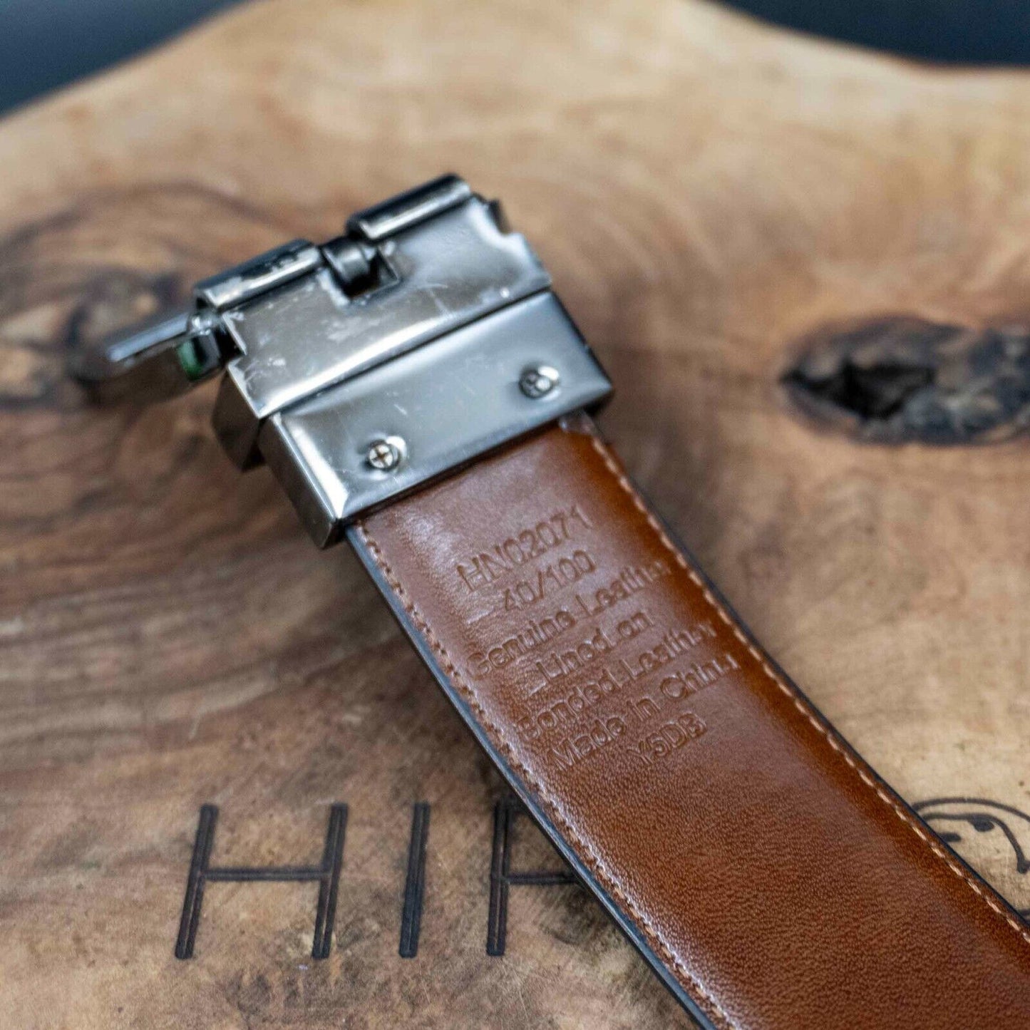 Penguin Mens Belt Reversible Leather Jeans Belt Black Brown Size 40