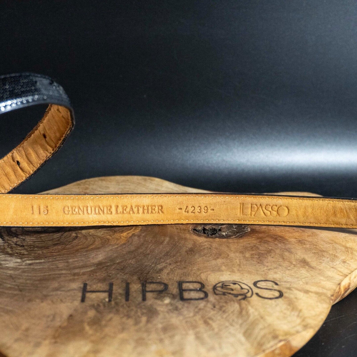 IL PASSO Womens Belt Leather Belt Jeans Belt Black Size S