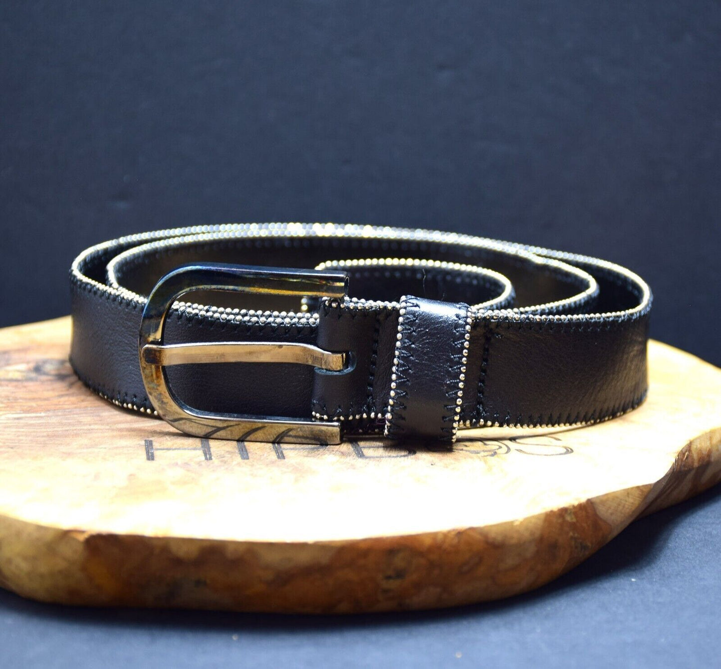 Joseph Womens Belt Authentic Leather Jeans Belt Black Size 36