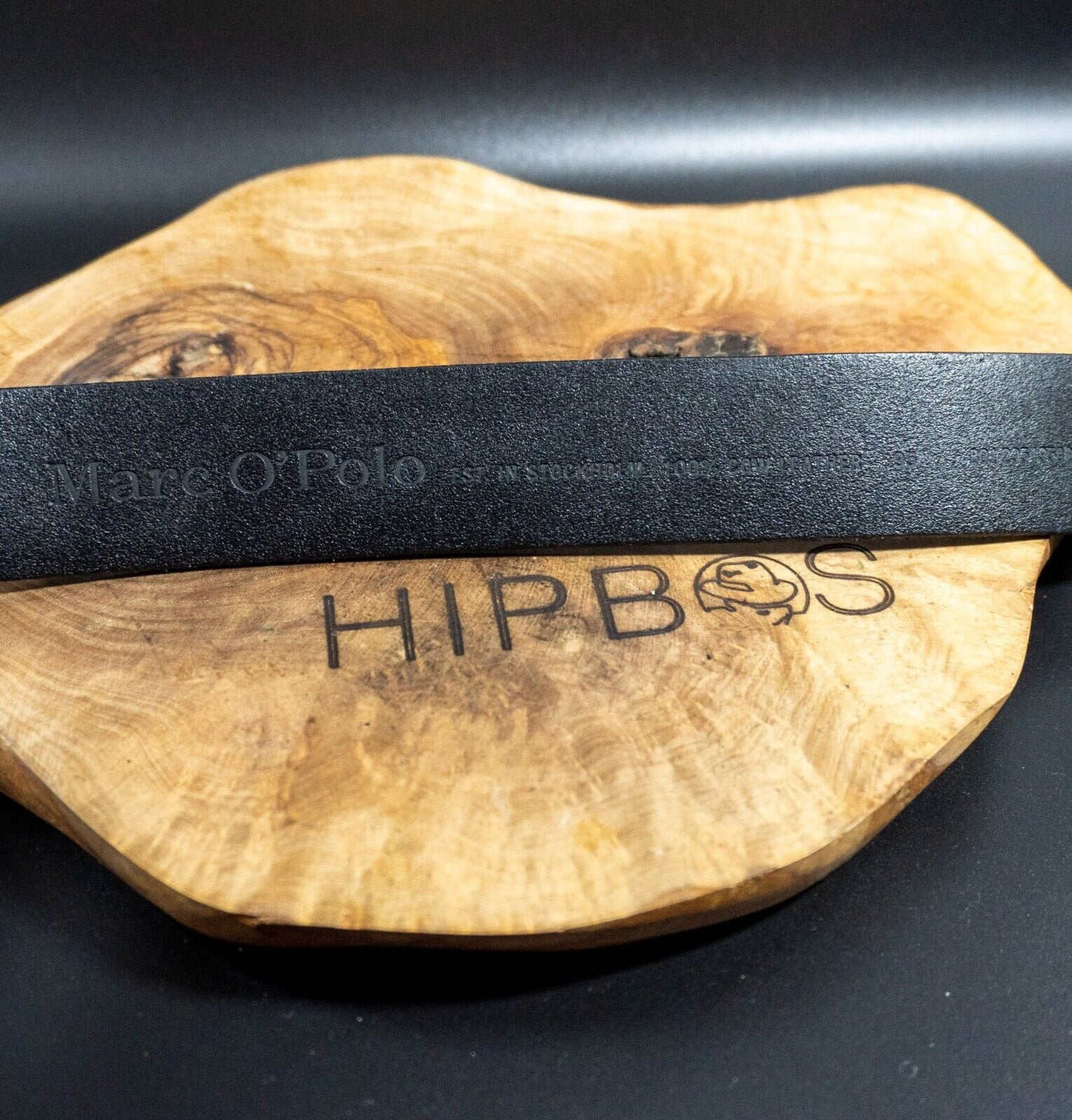 Marc O'Polo Mens Belt Vintage Leather Jeans Belt Black Size 34