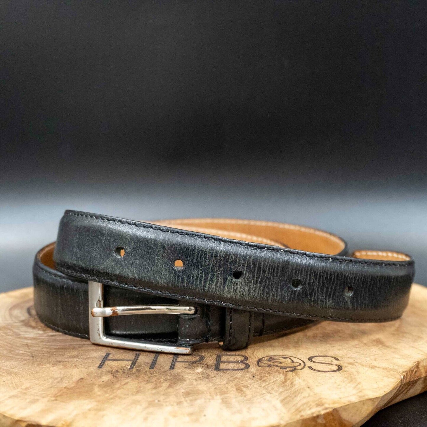 Jasper Conran Mens Belt Leather Classic Belt Black Size M