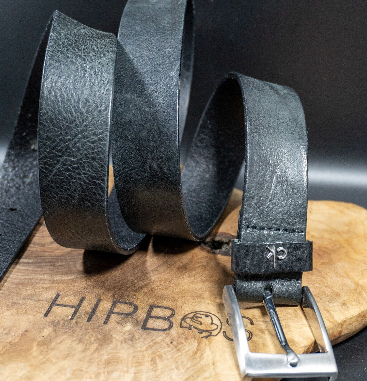 Calvin Klein Mens Belt Leather Belt Jeans Belt Black Size 40