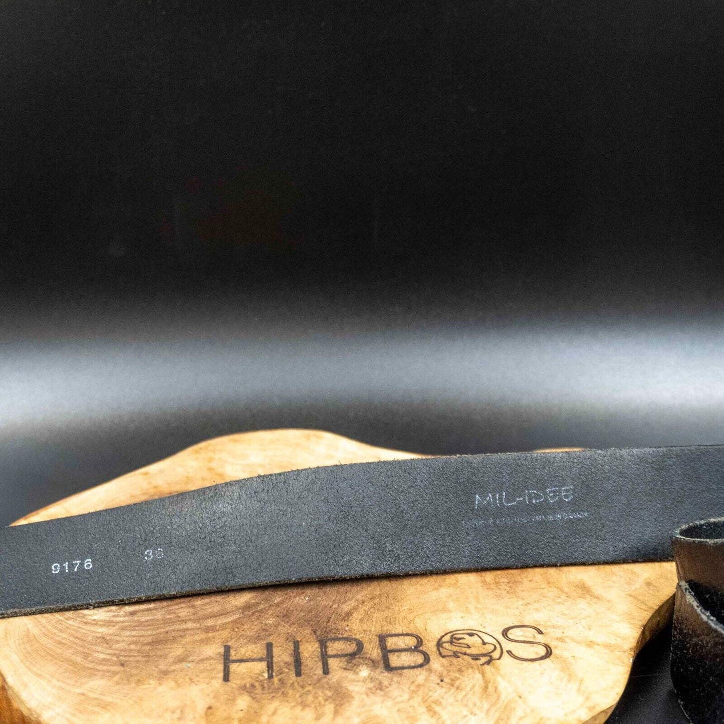 Mil-Idee Mens Belt Vintage Leather Jeans Belt Black Size 34