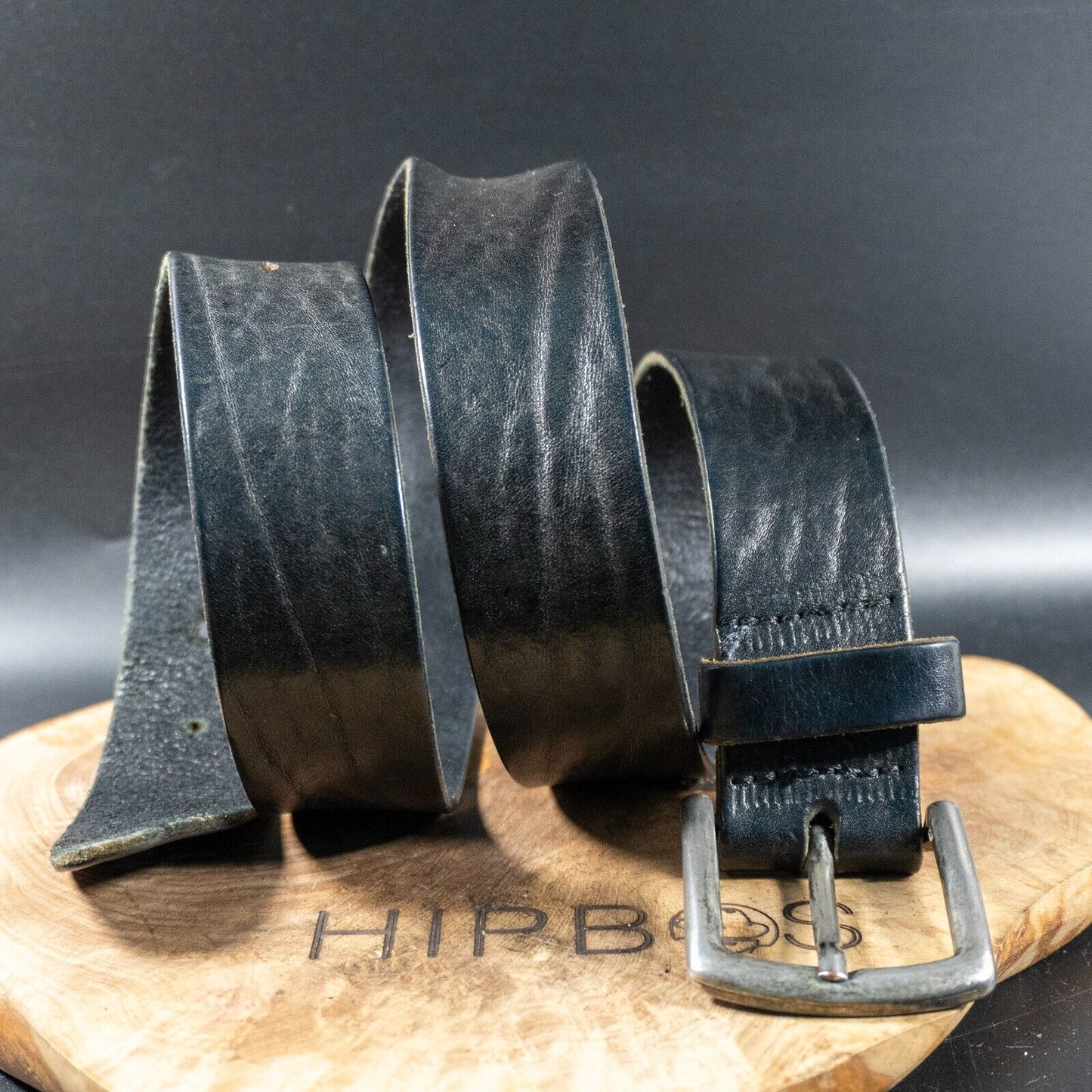 Legend Vintage Mens Belt Leather Jeans Belt Black Size 36