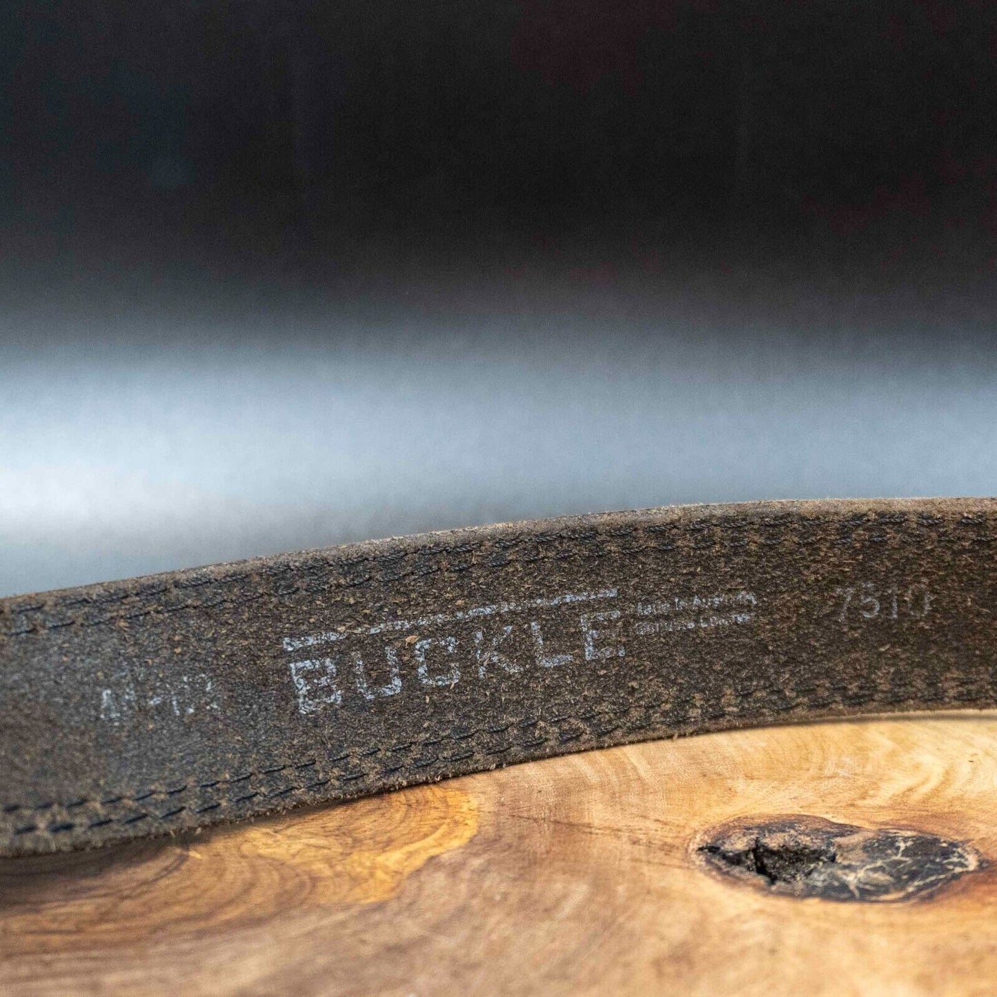 Buckle Mens Belt Vintage Leather Jeans Belt Black Size 42