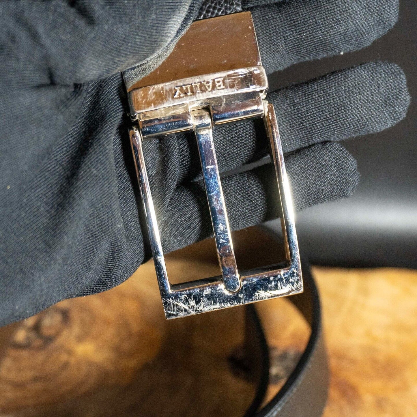 Bally Mens Belt Authentic Classic Reversible Leather Jeans Belt Size 34