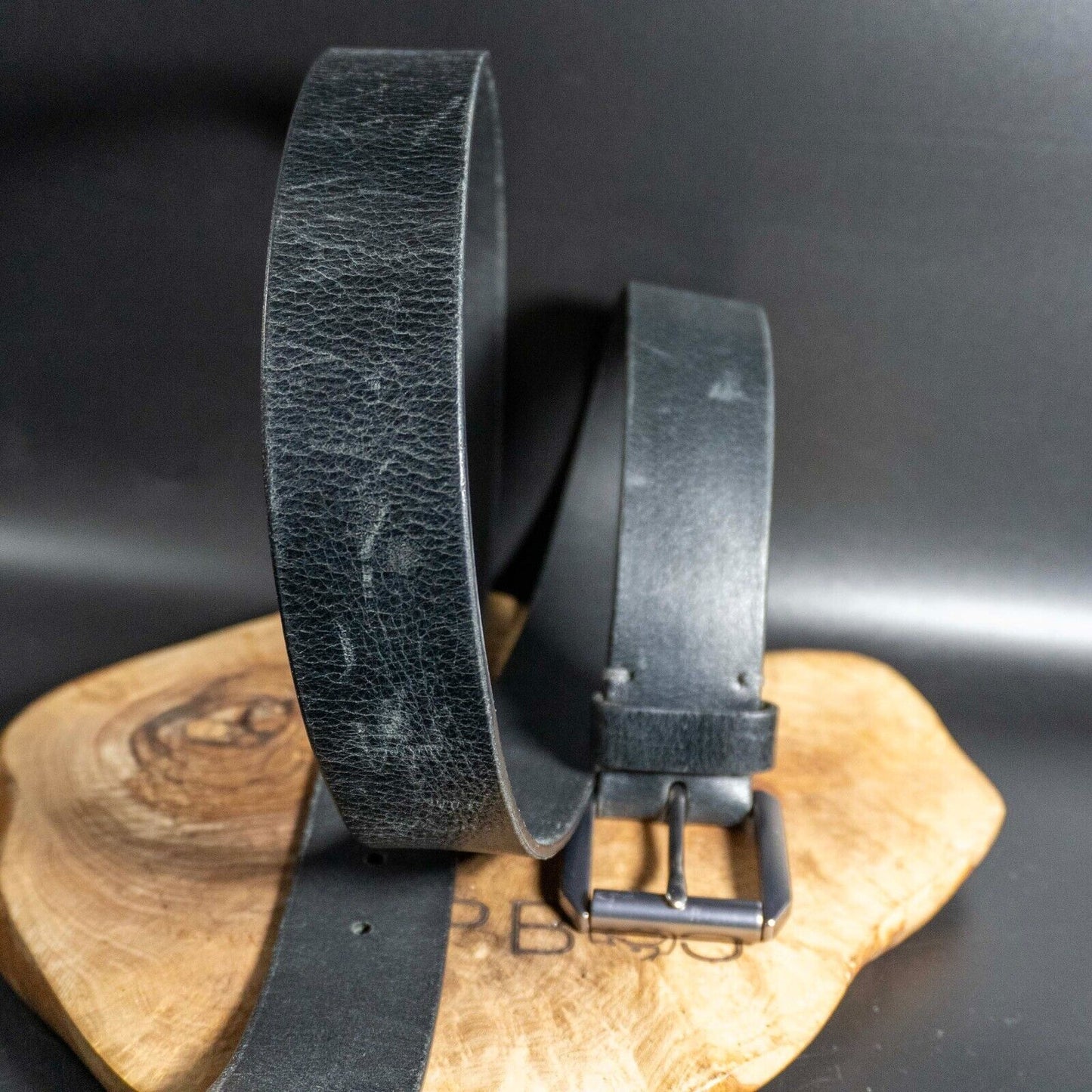 James Campbell Mens Belt Classic Leather Jeans Belt Black Size 40