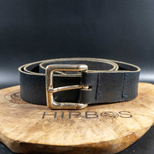 Wrangler Mens Belt Vintage Leather Jeans Belt Black Size 36