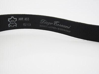 Diego Toscani Mens Belt Vintage Leather Belt Black Size 36