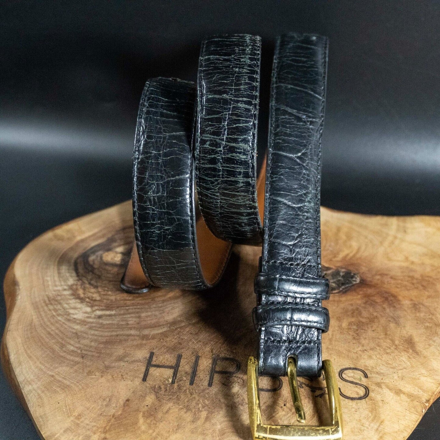 Brighton Mens Belt Vintage Belt Leather Jeans Belt Black Size 38