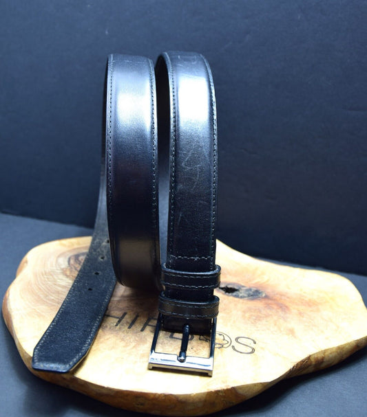 Marks and Spencer Mens Leather Belt M&S Leather Jeans Belt Black Size 38