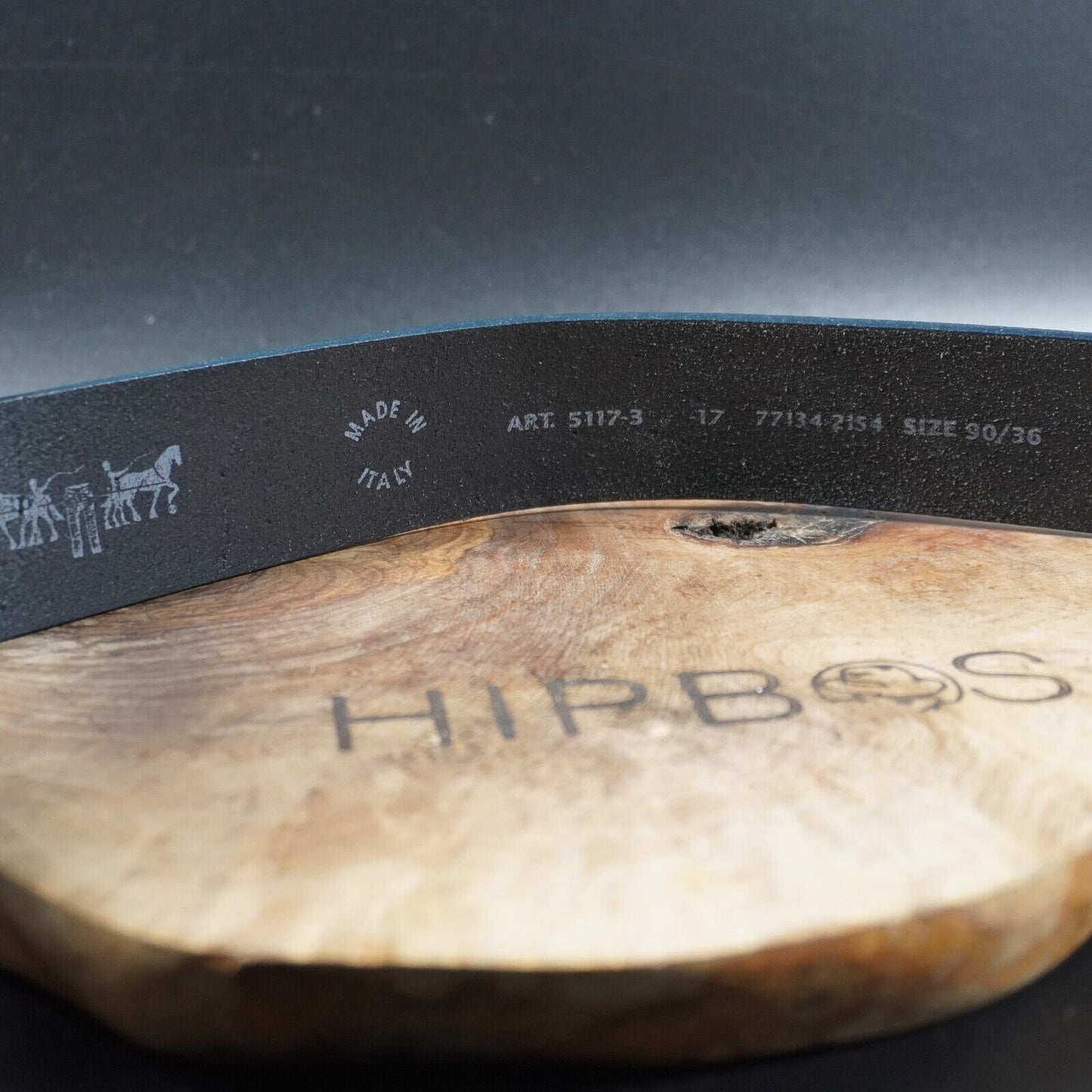 Levis Mens Belt Vintage Leather Belt Jeans Leather Belt Blue Size 36