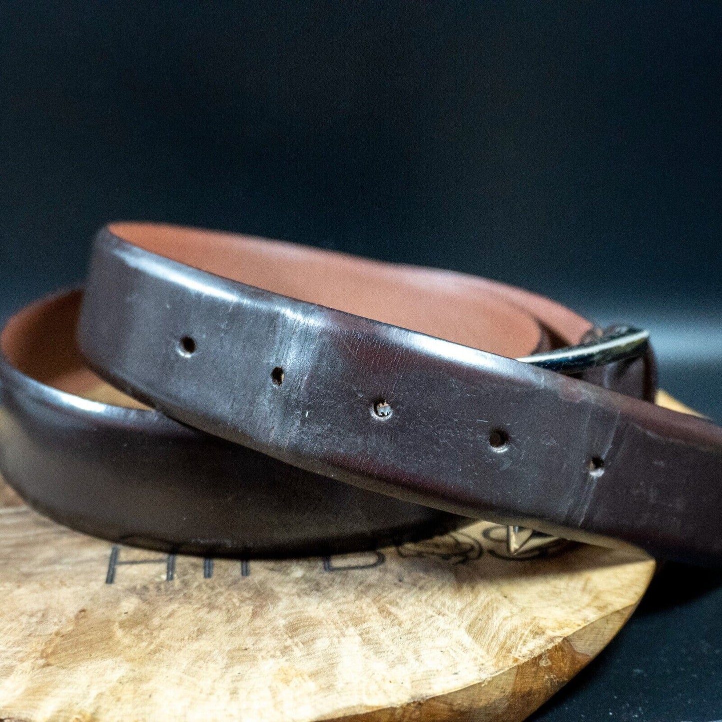 Hugo Boss Mens Belt Vintage Leather Jeans Belt Brown Size 32