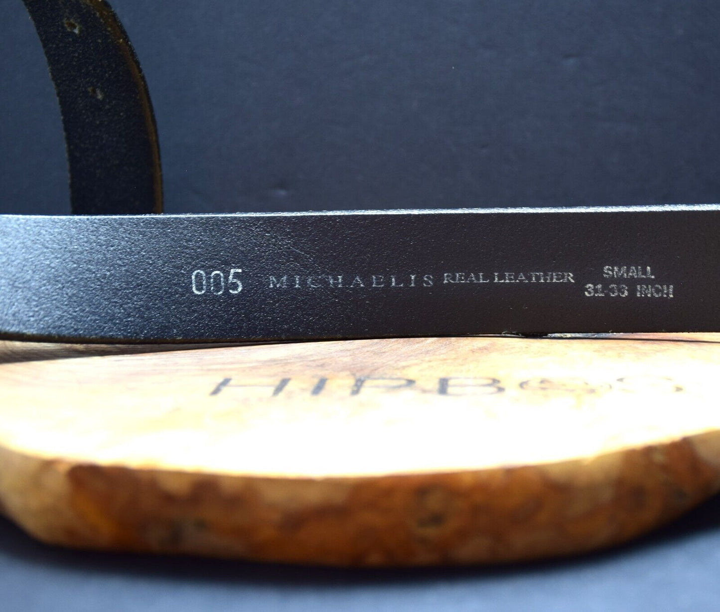 Michaelis Mens Belt Classic Mens Leather Jeans Belt Black Size Small