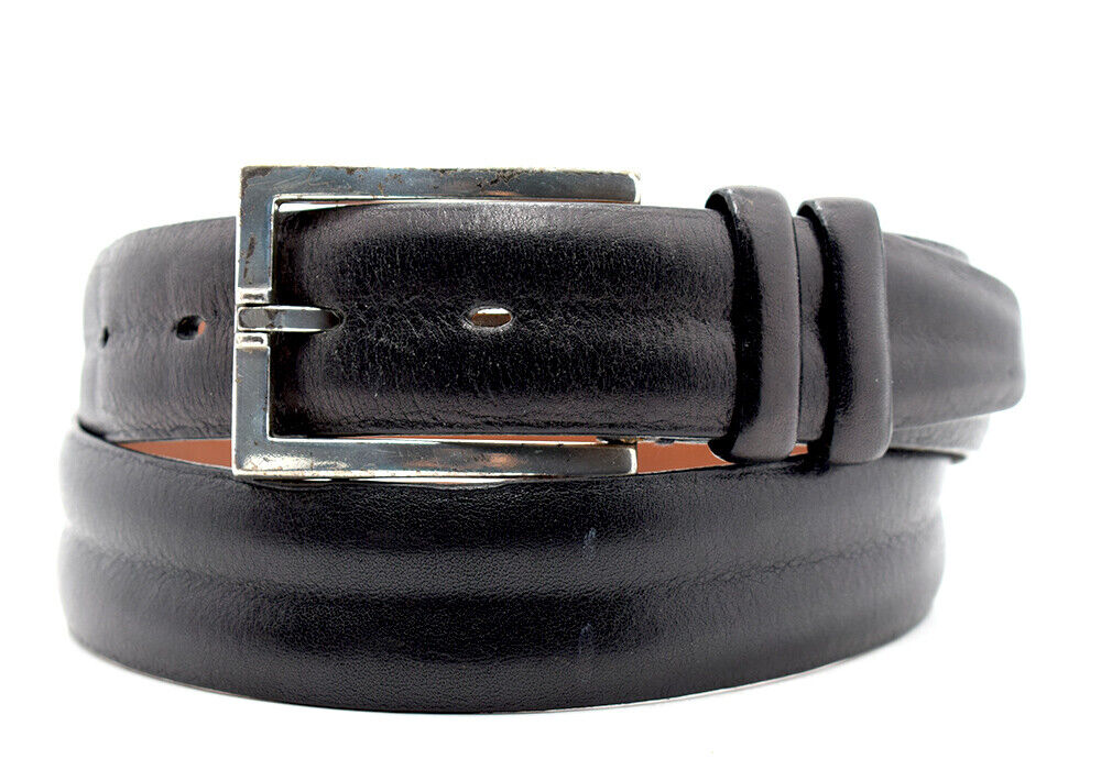 John W Nordstrom Classic Mens Leather Belt Black Size 34