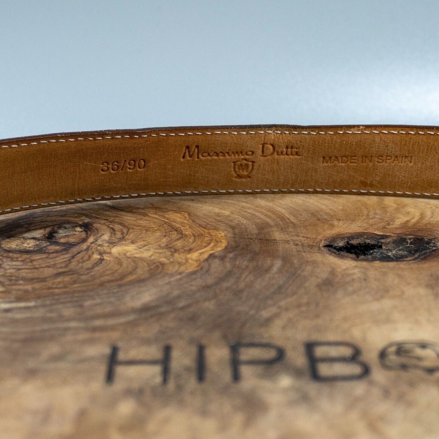 Massimo Dutti Mens Belt Classic Leather Jeans Belt Brown Size 36