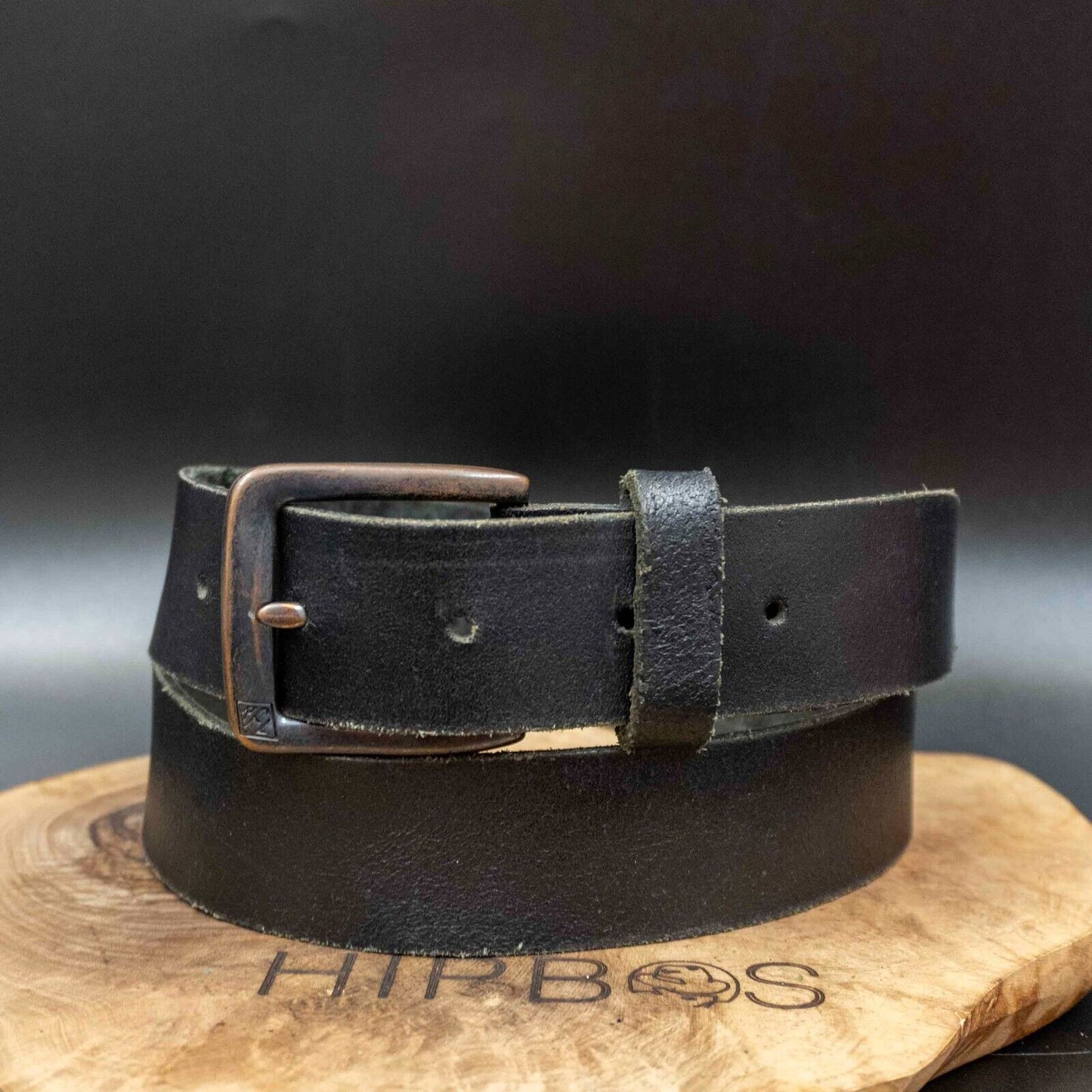 Refill Mens Belt Vintage Leather Jeans Belt Black Size 36