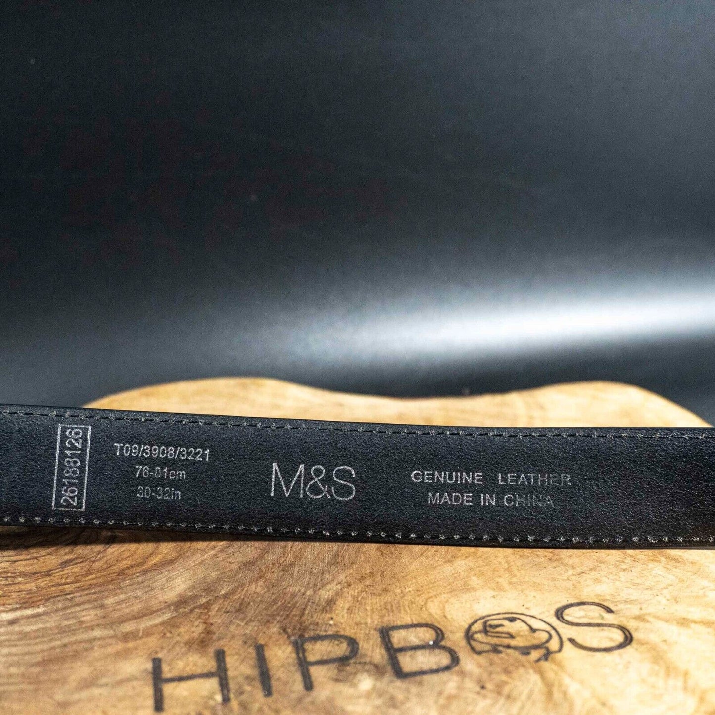 Marks and Spencer Mens Belt M&S Leather Jeans Belt Black Size 30-32