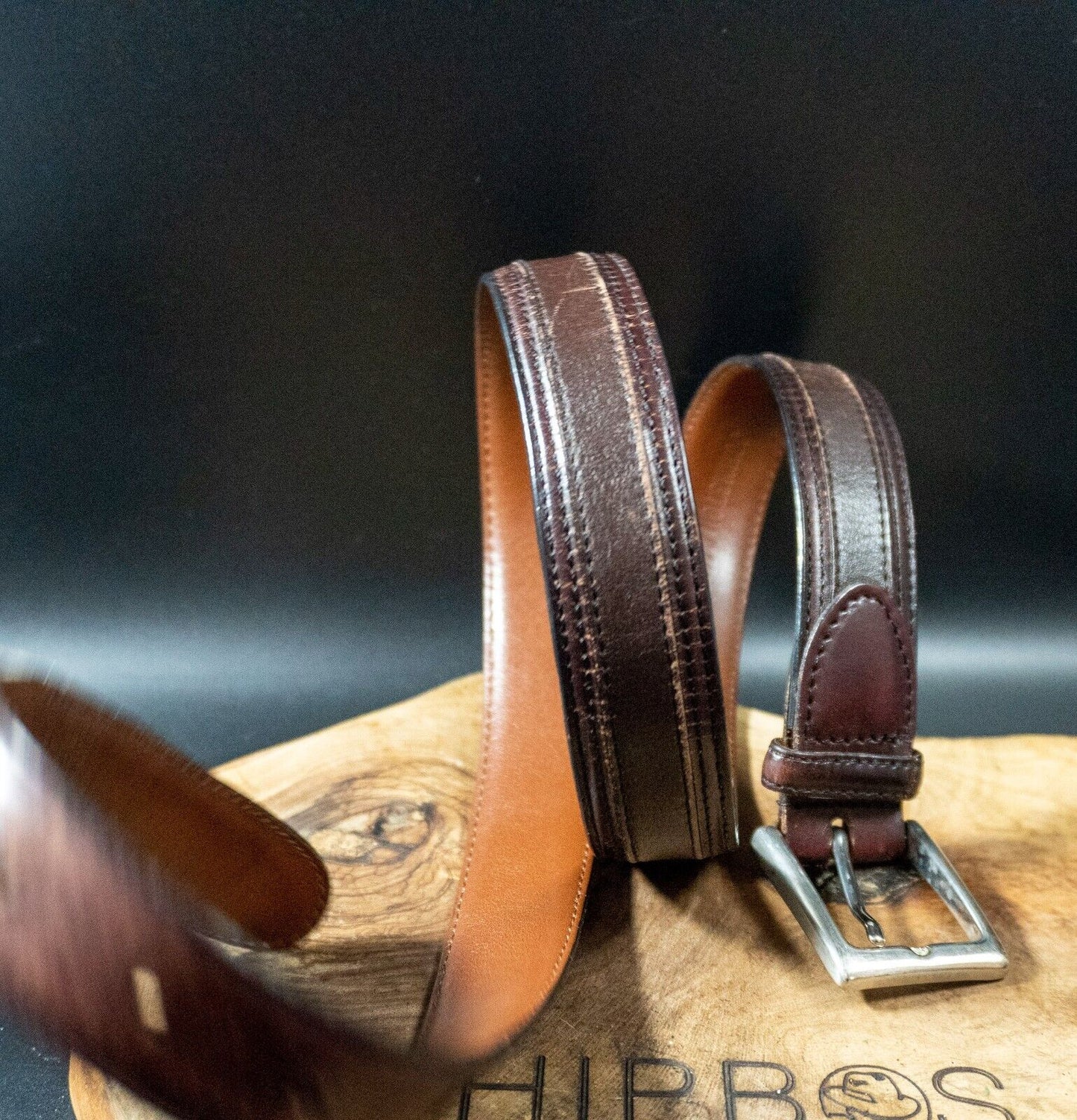 Johnston & Murphy Mens Belt Classic Mens Leather Jeans Belt Brown Size 34