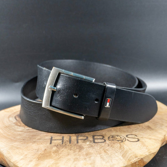 Tommy Hilfiger Mens Belt Leather Classic Jeans Belt Black Size 40