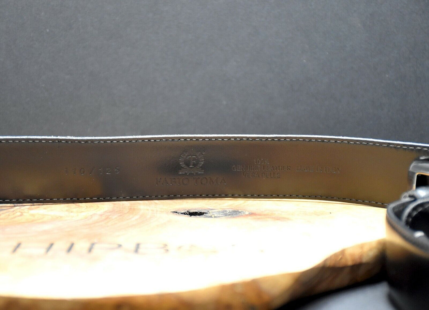 Fabio Toma Mens Belt Classic Leather Italian Belt Black Size 38