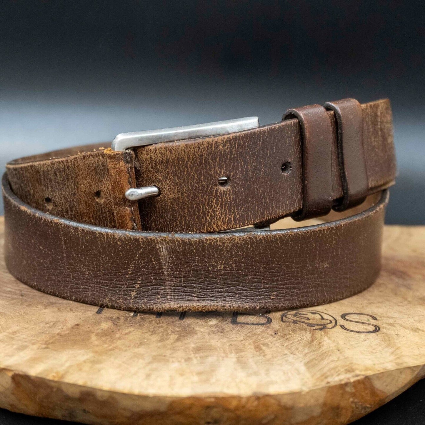 Debenhams Mens Belt Vintage Leather Jeans Belt Brown Size 36