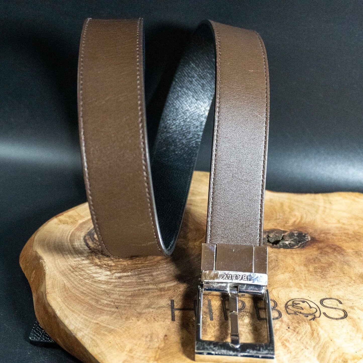 Bally Mens Belt Authentic Classic Reversible Leather Jeans Belt Size 34