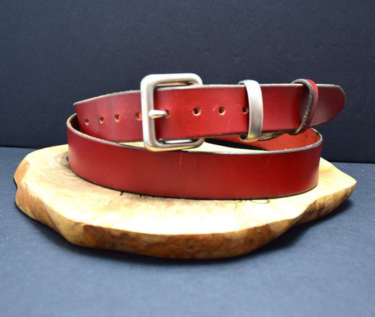 Vintage Mens Belt Handmade Leather Jeans Belt Brown Eagle Buckle Size 40