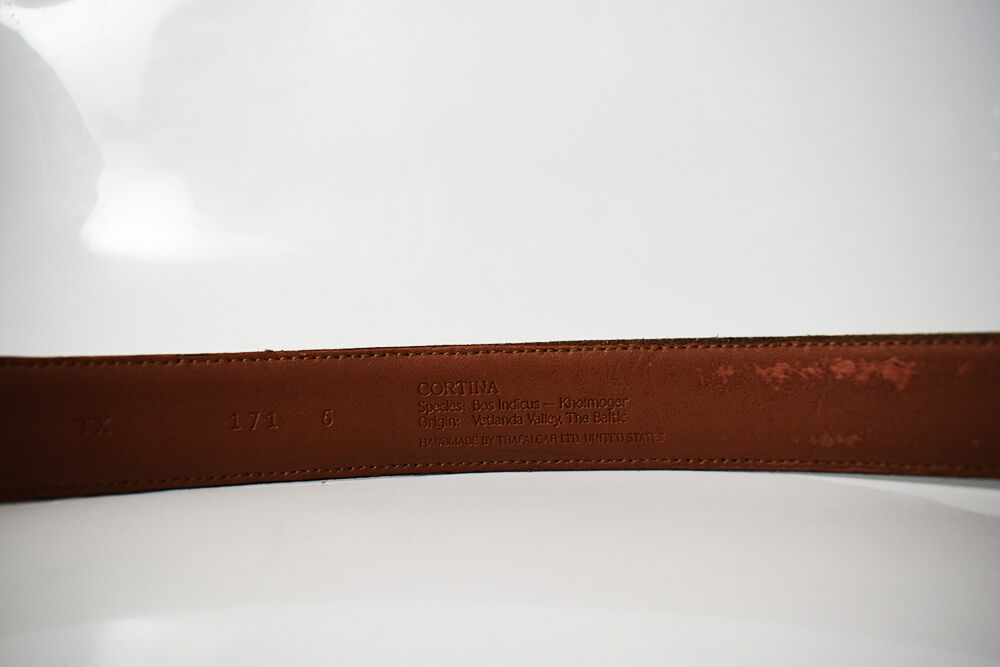 Trafalgar Mens Belt Classic Cortina Leather Jeans Belt Black Size 36