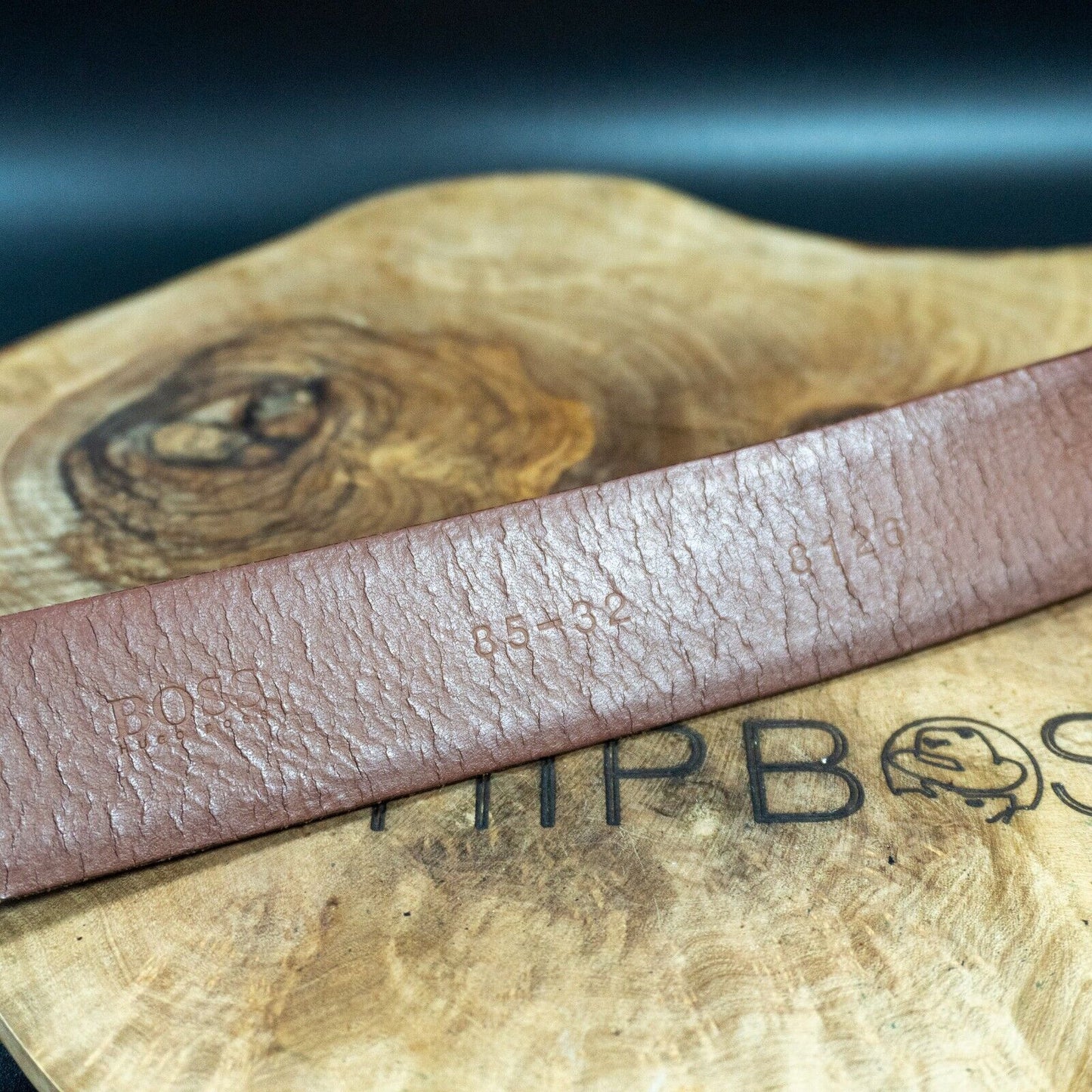 Hugo Boss Mens Belt Vintage Leather Jeans Belt Brown Size 32