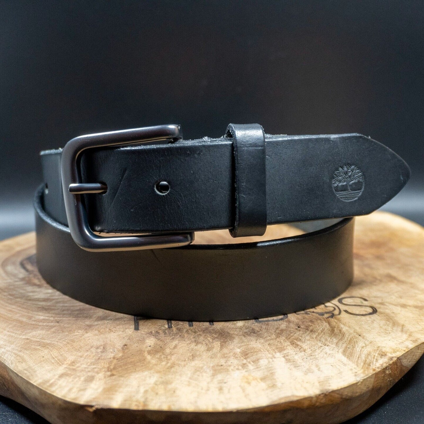 Timberland Mens Belt Classic Leather Jeans Belt Black Size 34