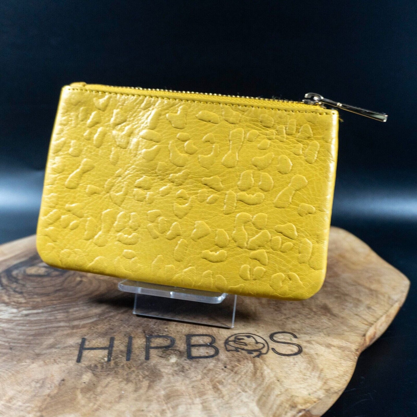 Paul Costelloe Womens Leather Pouch Wallet Purse Small Yellow