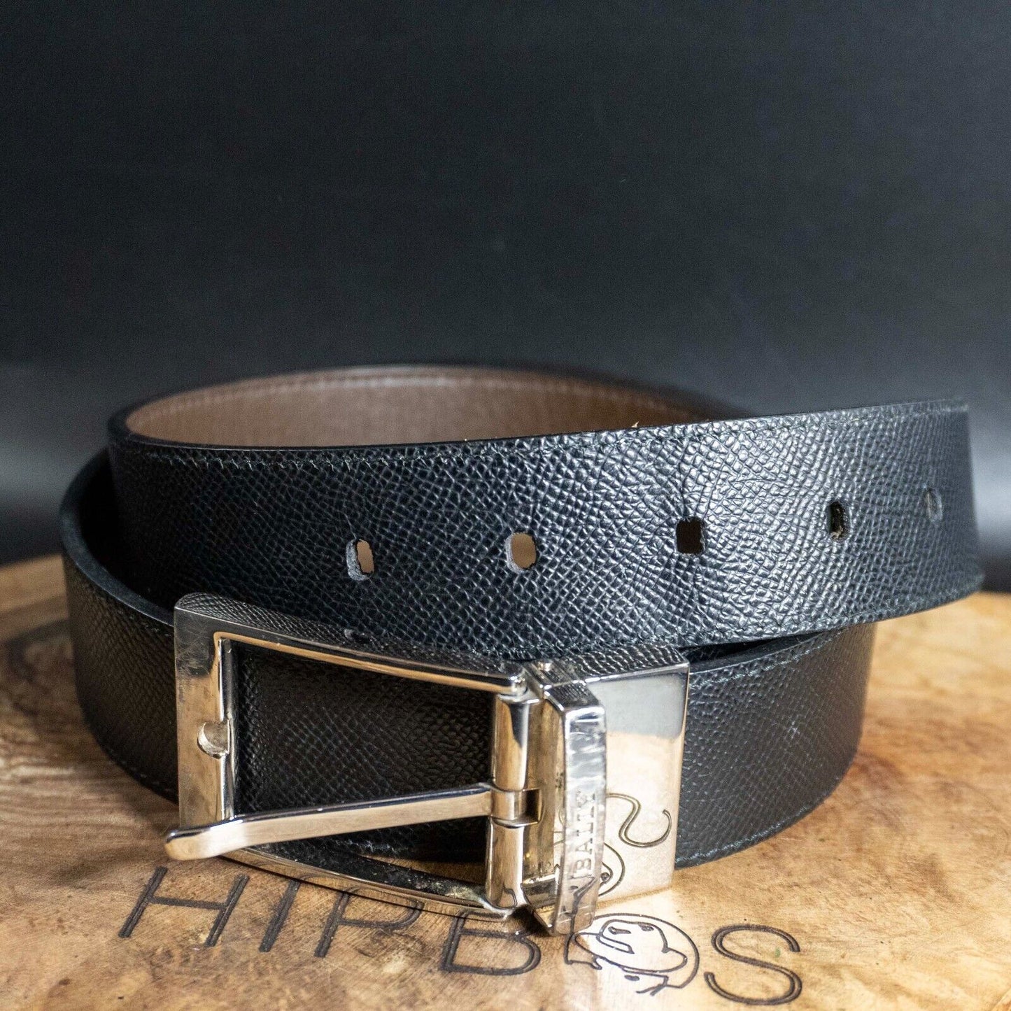 Bally Mens Belt Authentic Classic Reversible Leather Jeans Belt Size 34