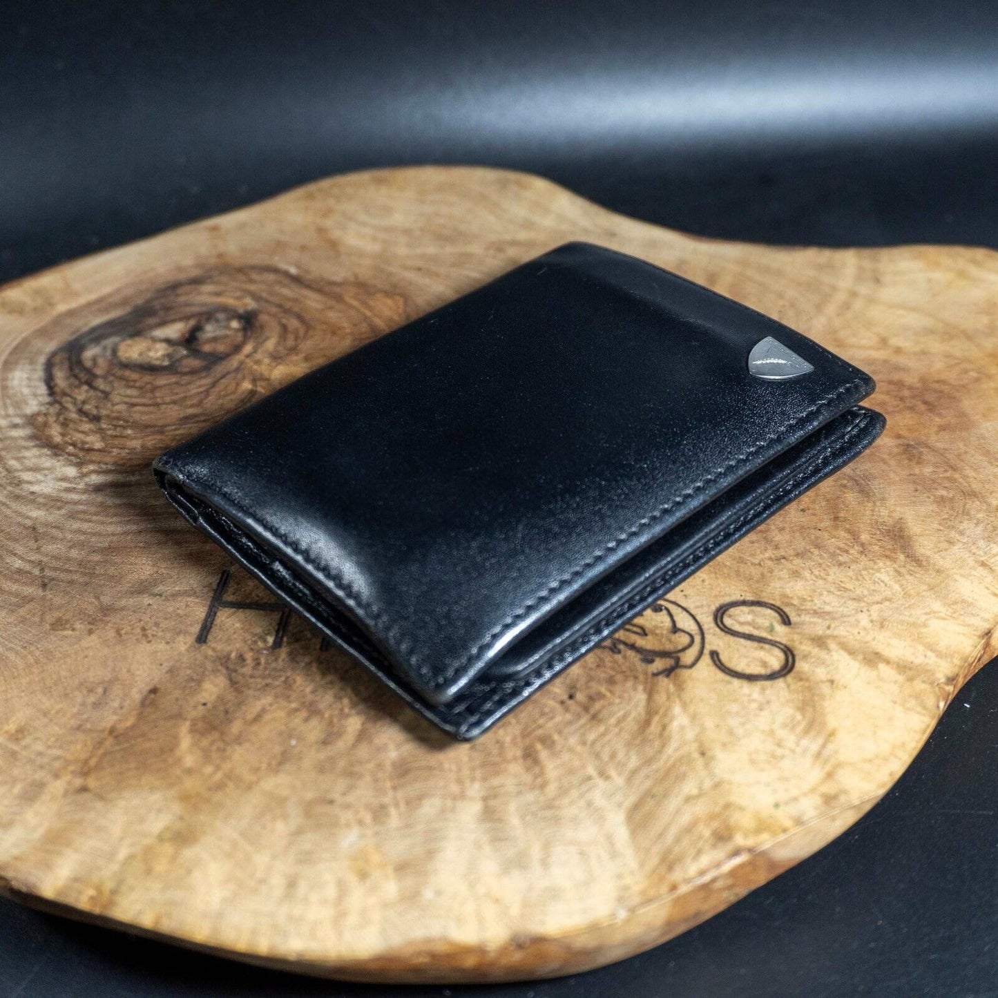 Aspinal of London Mens Wallet Leather Bifold Card Wallet Black