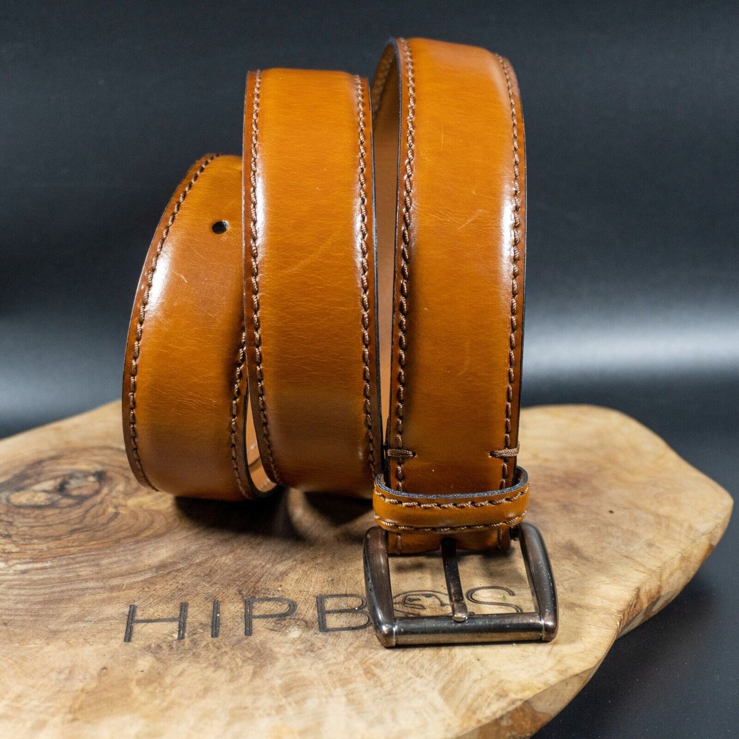 Next Signature Mens Belt Leather Jeans Belt Brown Size M (32-34) - VintageThing