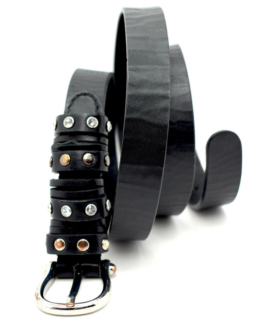 Esprit Womens Belt Leather Jeans Skinny Belt Black Size 38